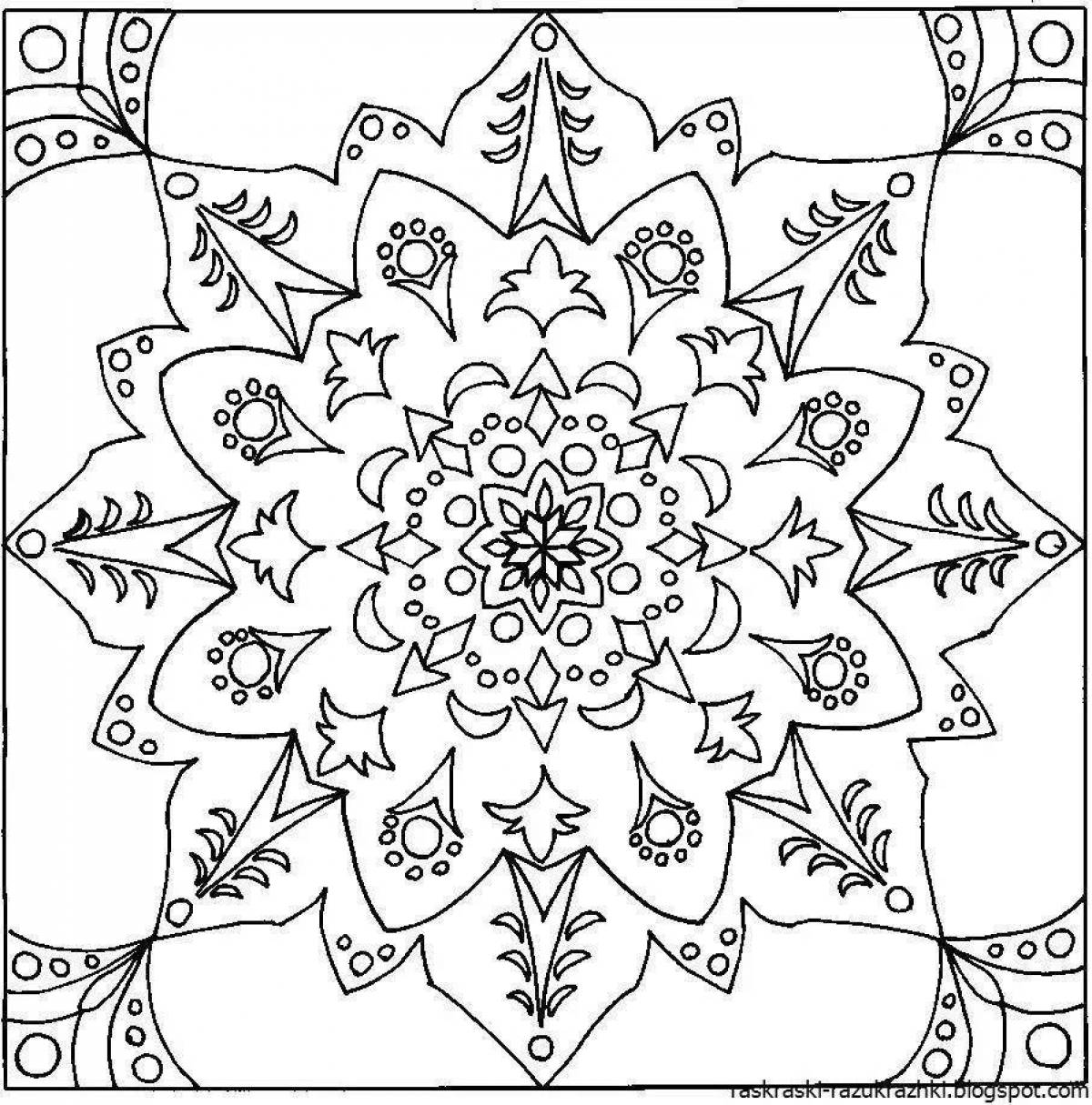 Bright Pavloposad scarf coloring book for children