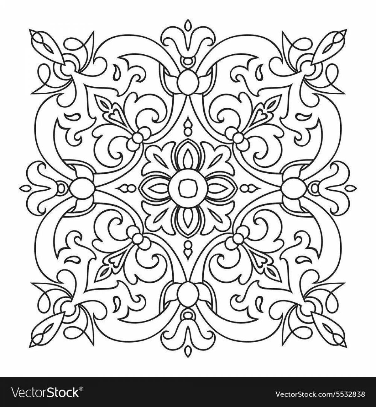 Fabulous Pavloposad scarf coloring book for children