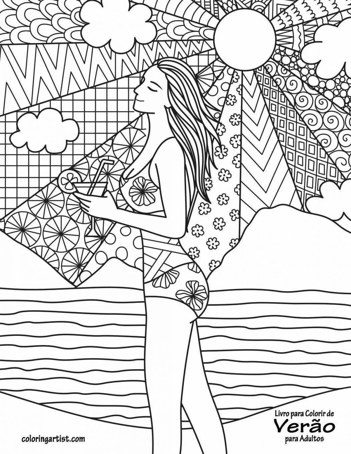 Bold coloring book for girls of all ages