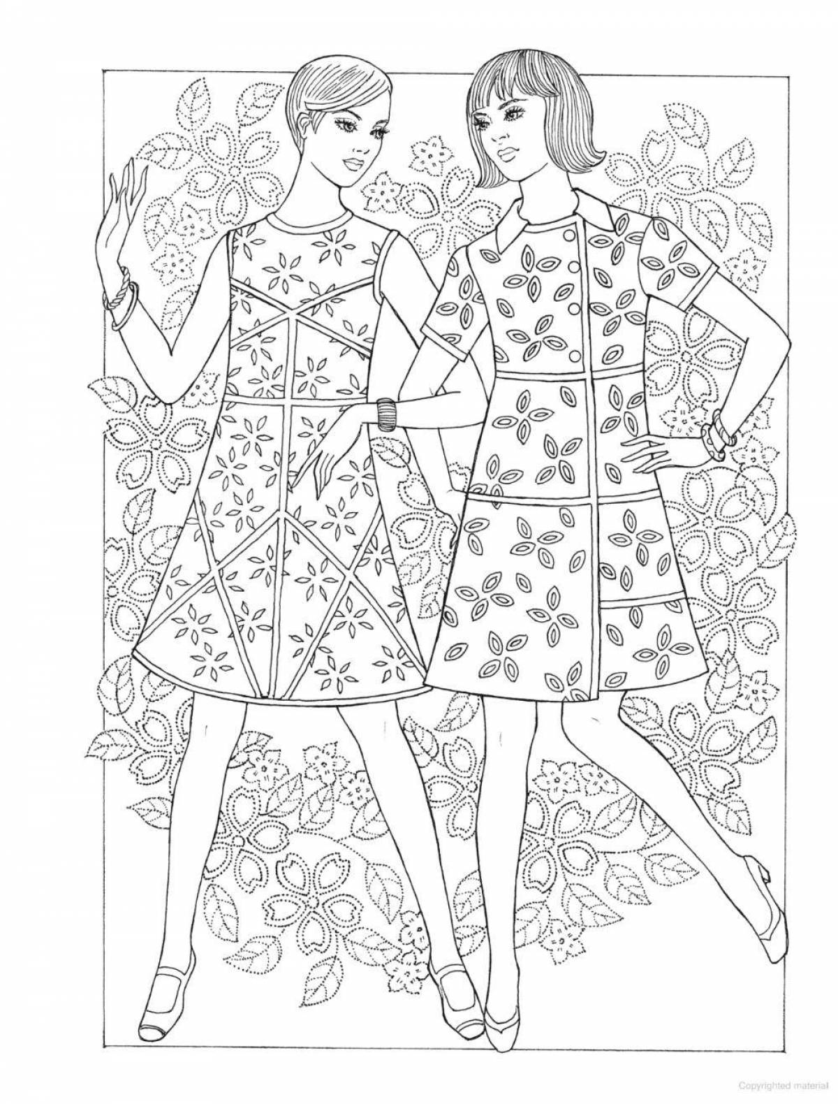 Unique coloring book for girls of all ages
