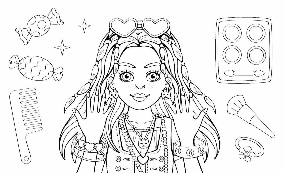 Inspirational coloring book for girls of all ages
