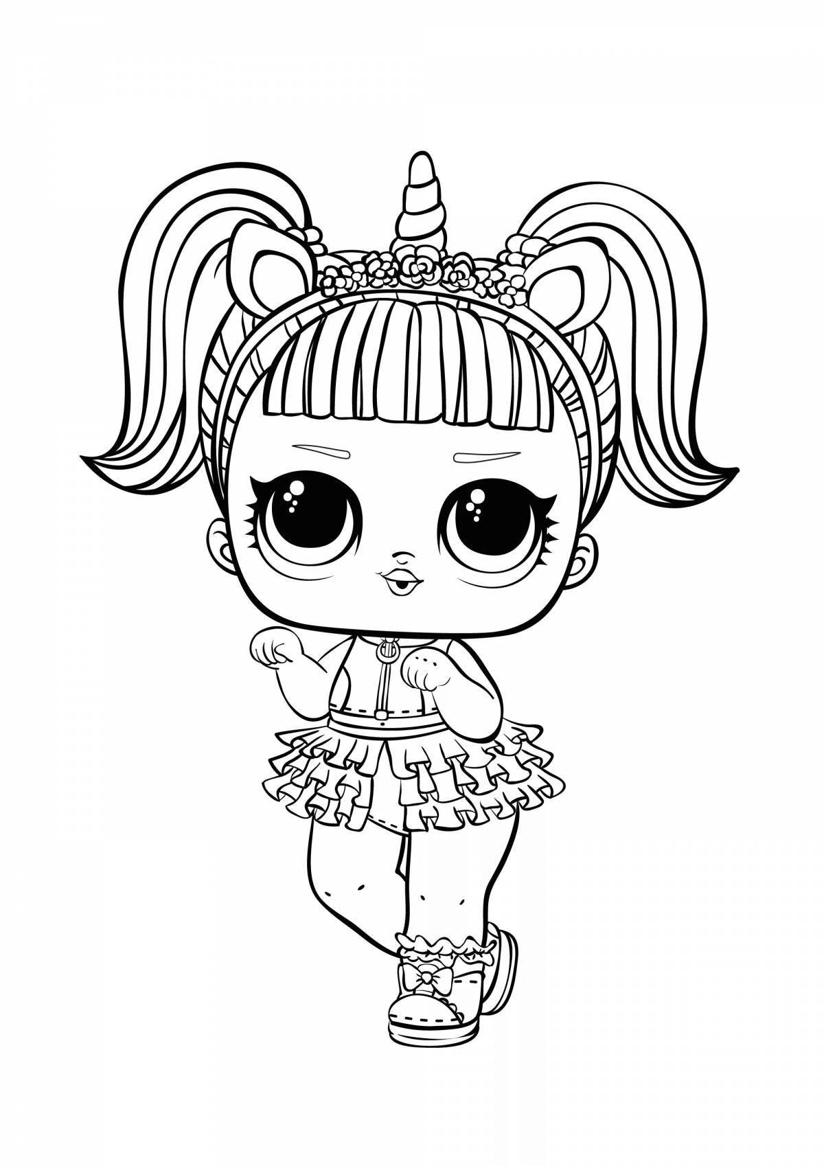 Low's bright doll coloring book for kids