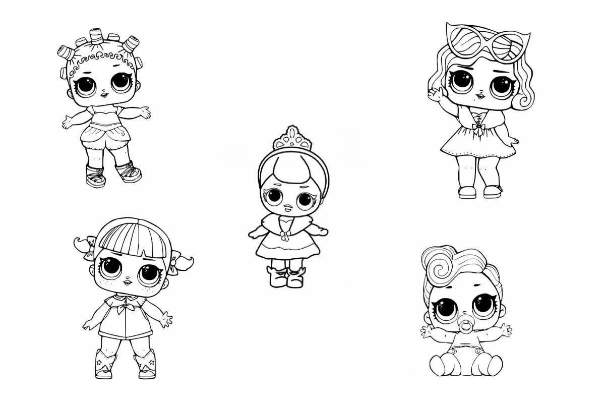 Coloring book Joyful Lowe doll for kids