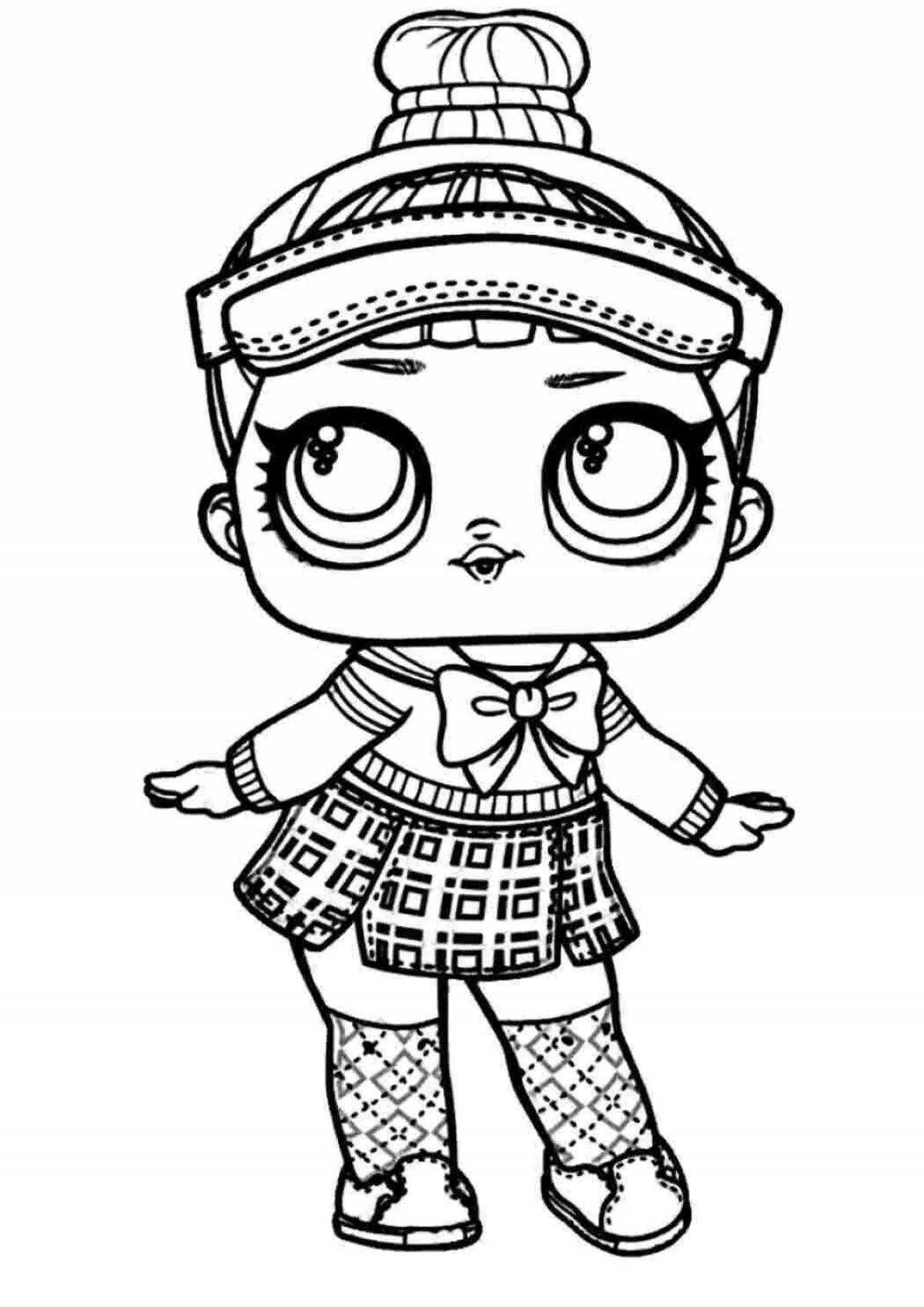 Awesome lowe doll coloring page for kids