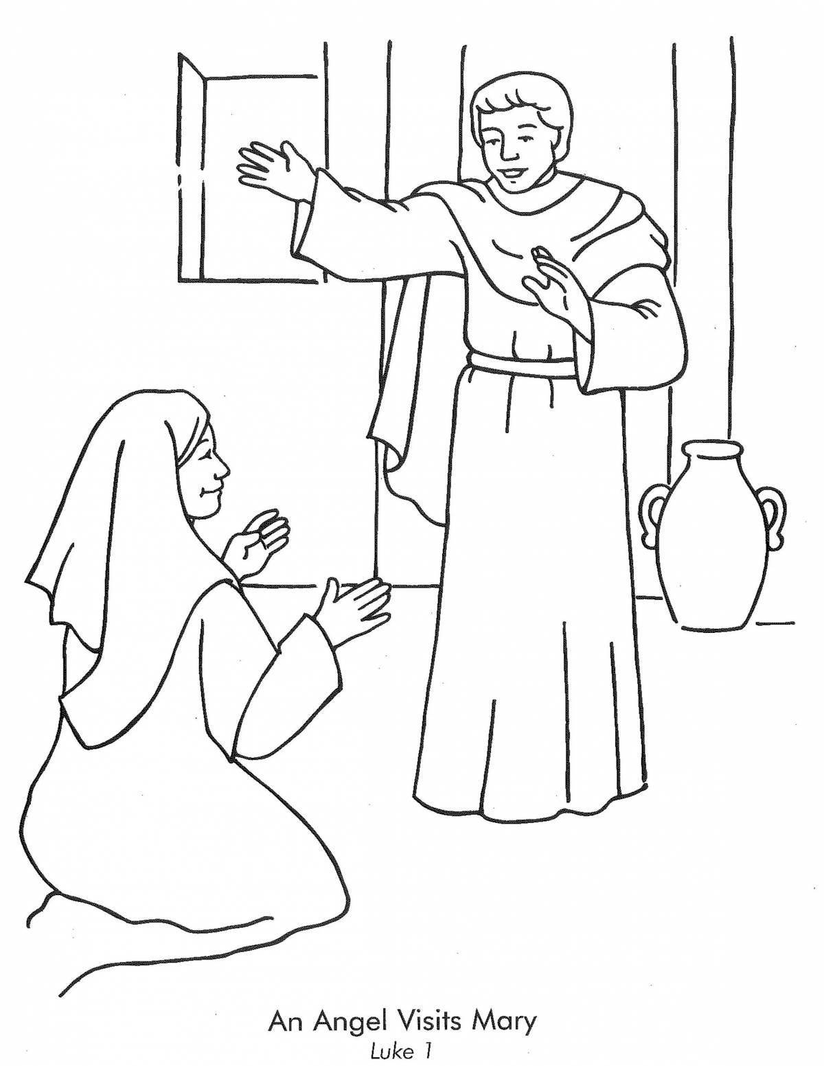 Coloring book merry publican and Pharisee