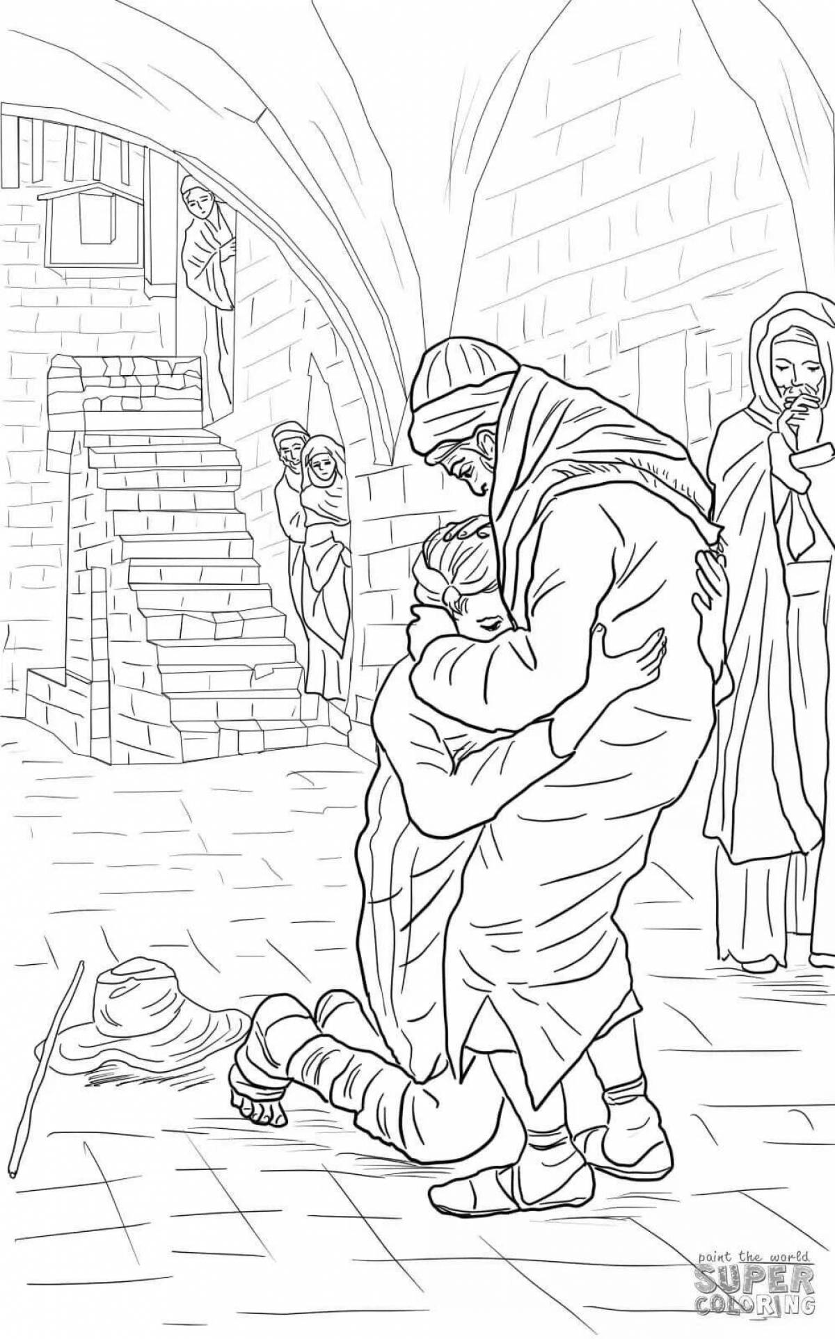 Exciting coloring of the publican and the Pharisee
