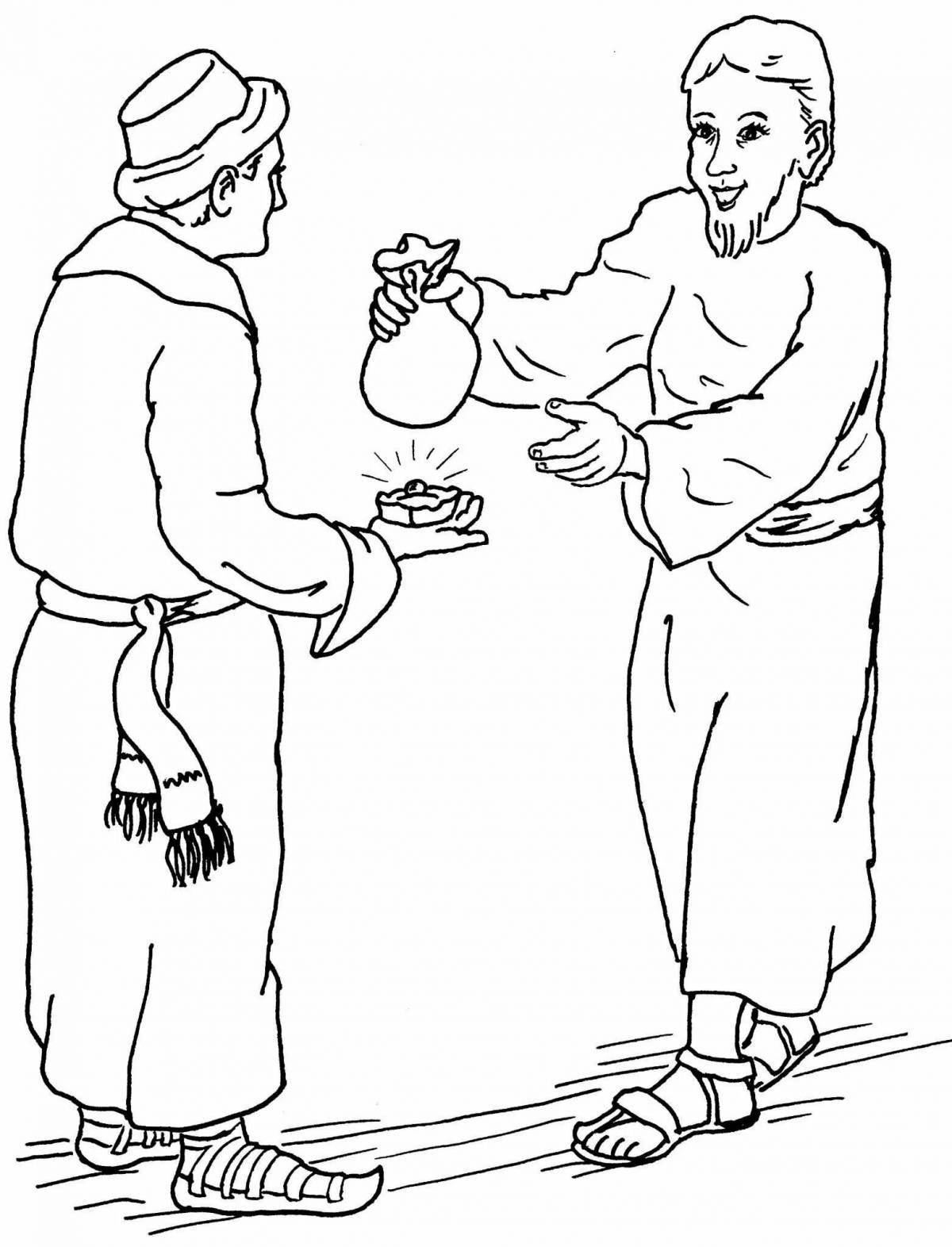Coloring book creative publican and Pharisee
