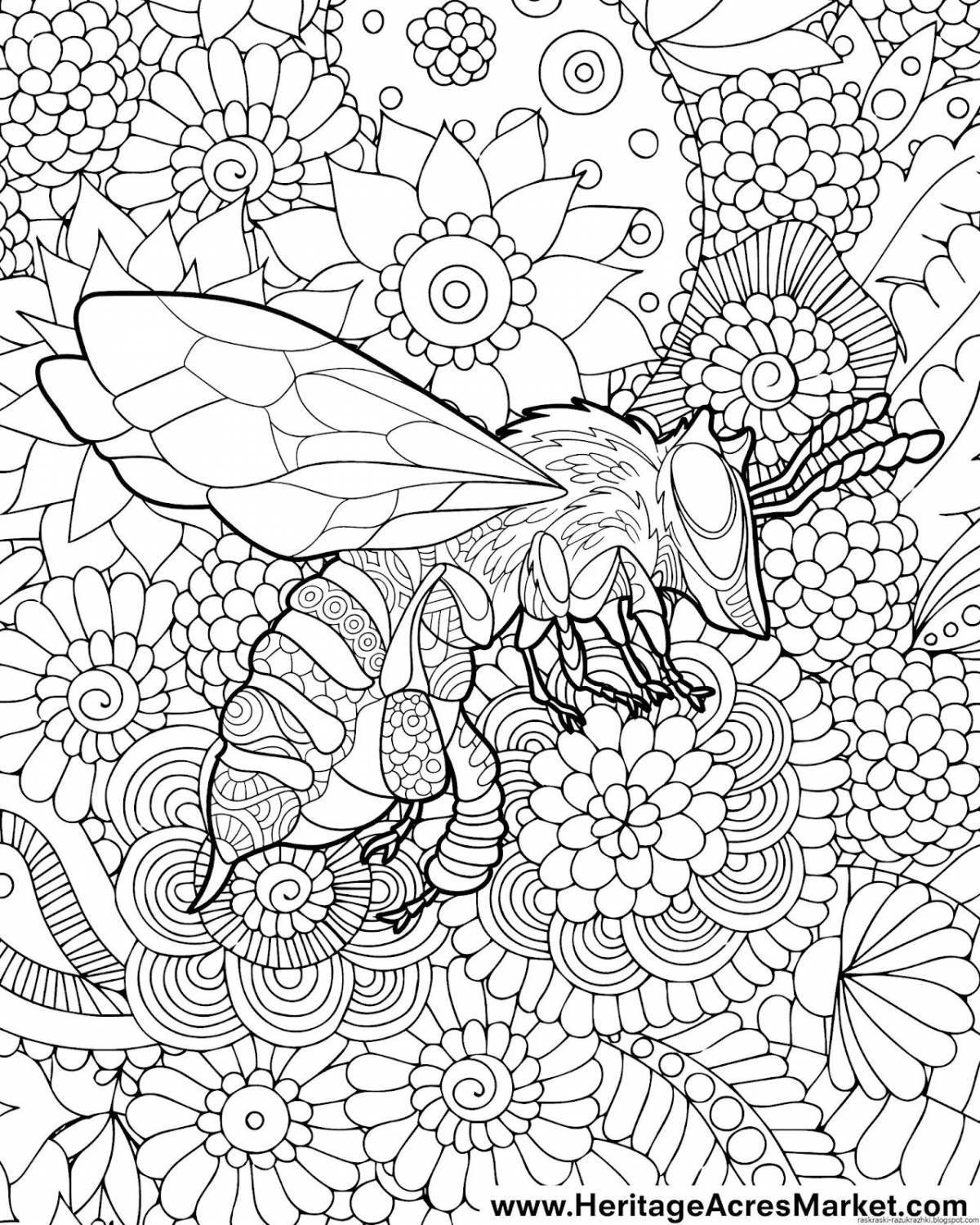 Serene coloring page relax antistress для взрослых