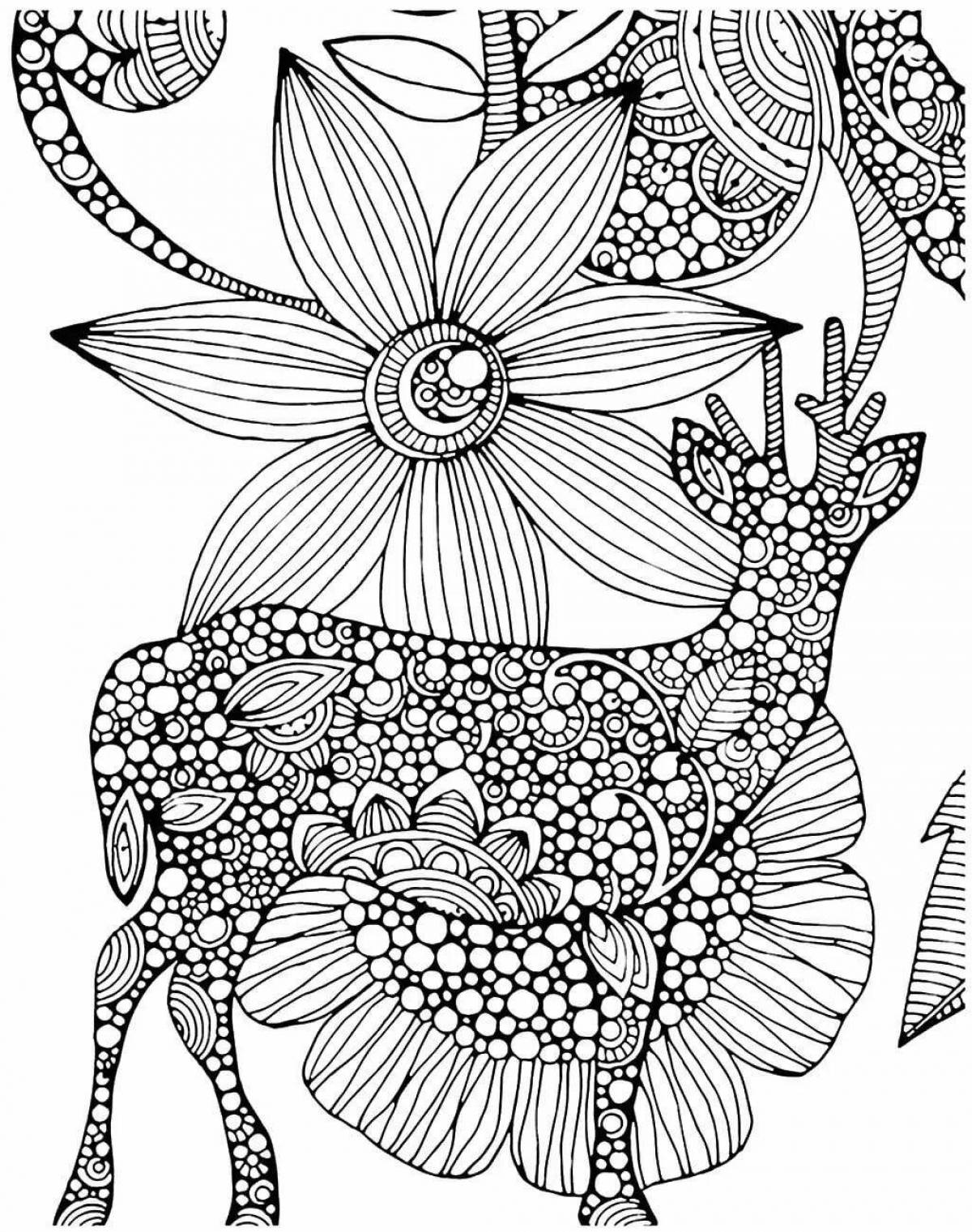 Luminous coloring book relaxation antistress for adults