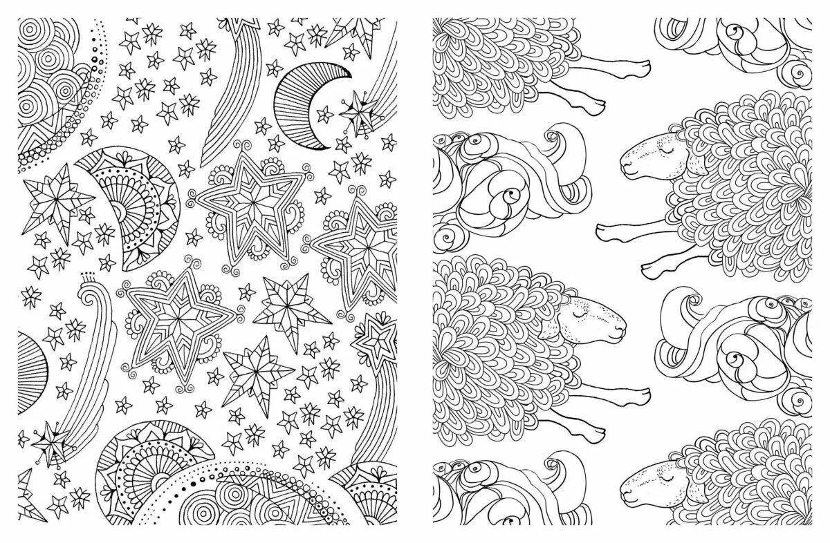 Stimulating coloring book relaxation antistress for adults