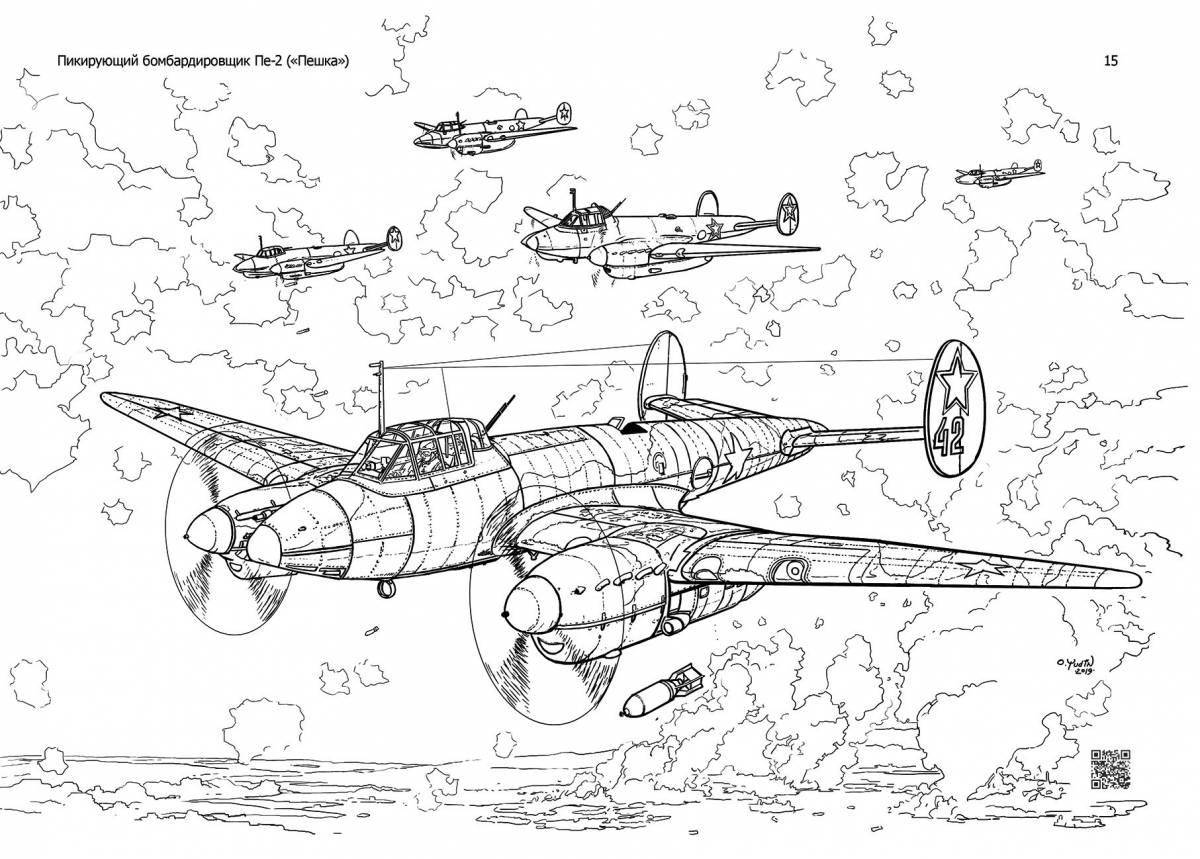 Bright coloring pages of the Great Patriotic War for children