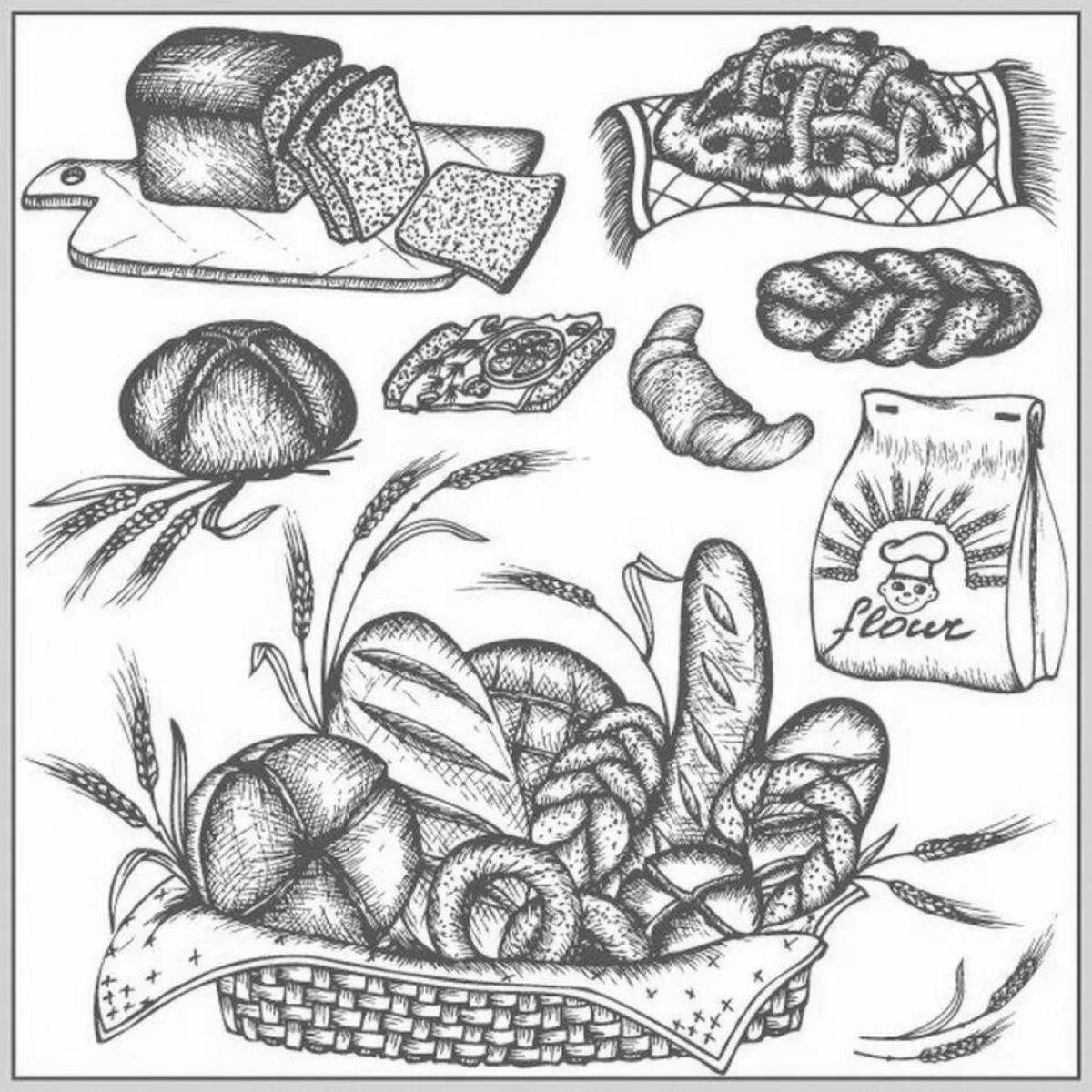 Раскраска Красочно-игривая лепешка для детей