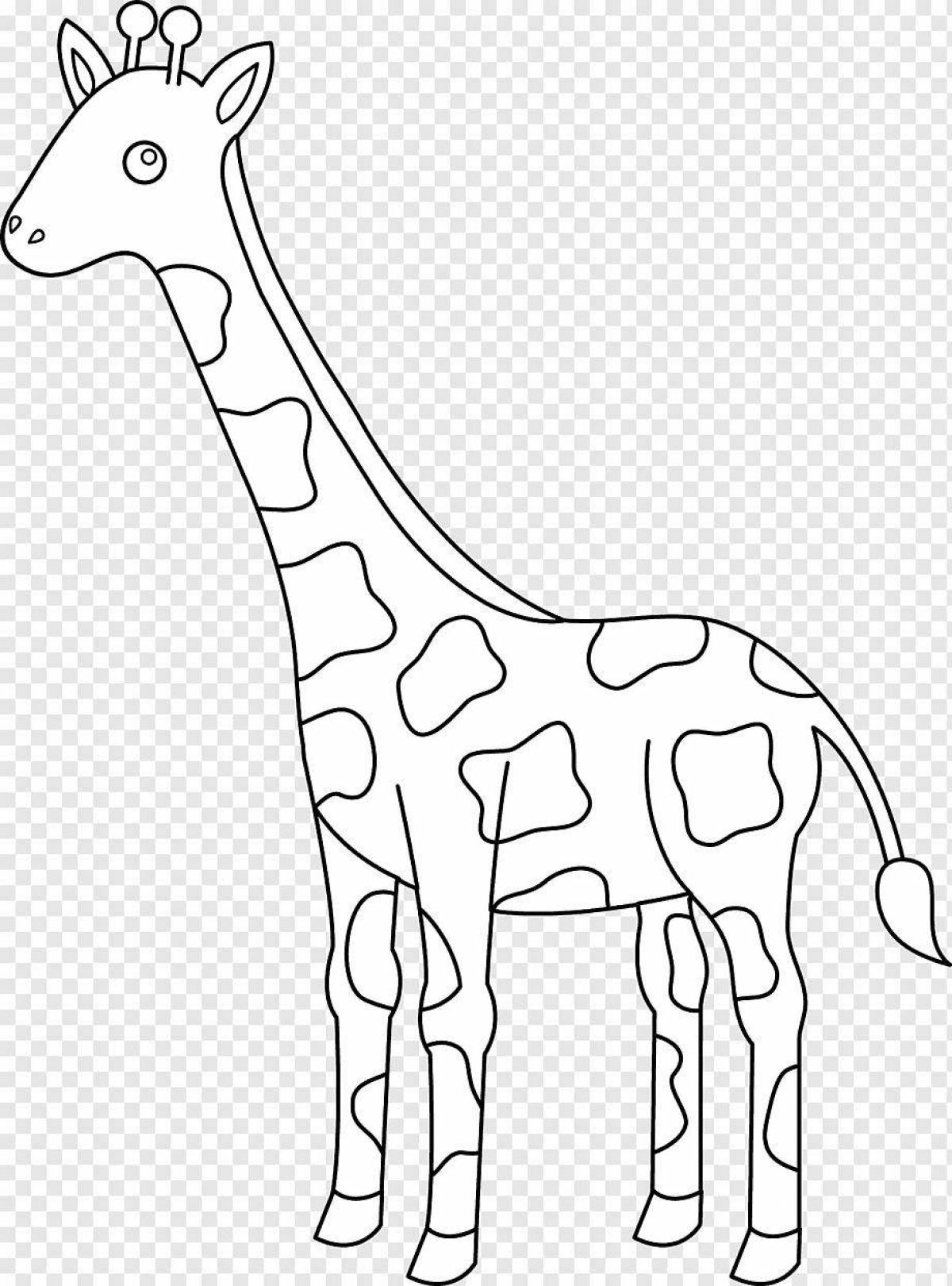 Colorful giraffe without spots for kids