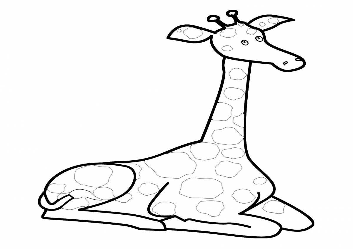 Adorable giraffe without spots for kids