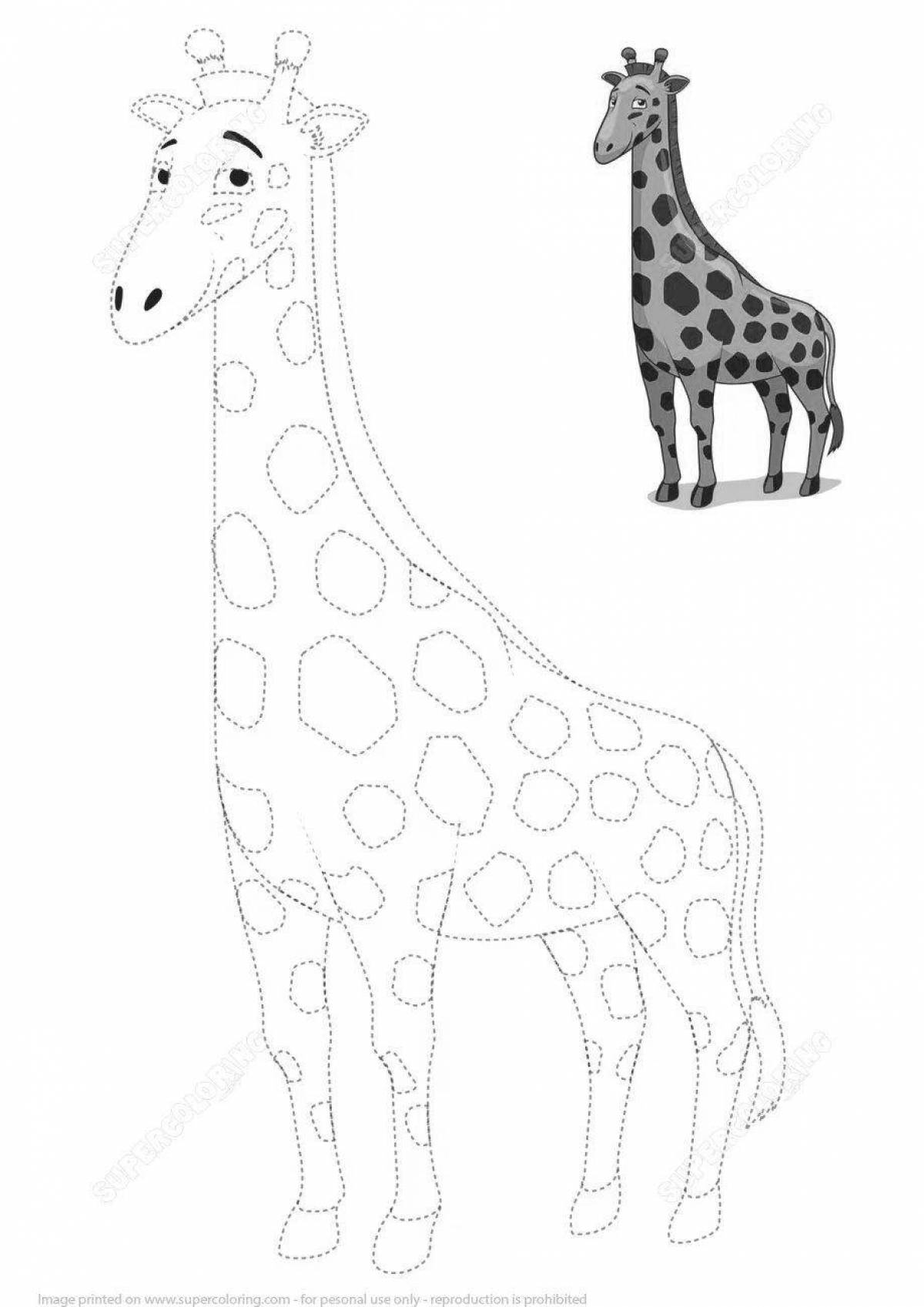 Living giraffe without spots for children