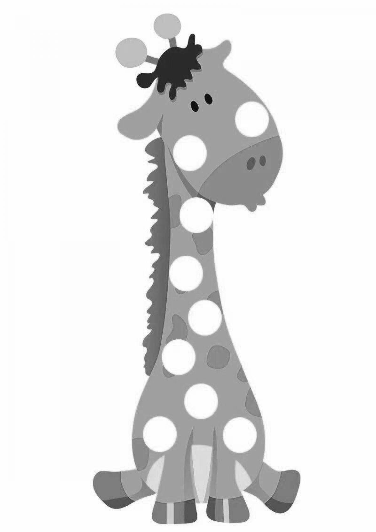 Luminous giraffe without spots for children