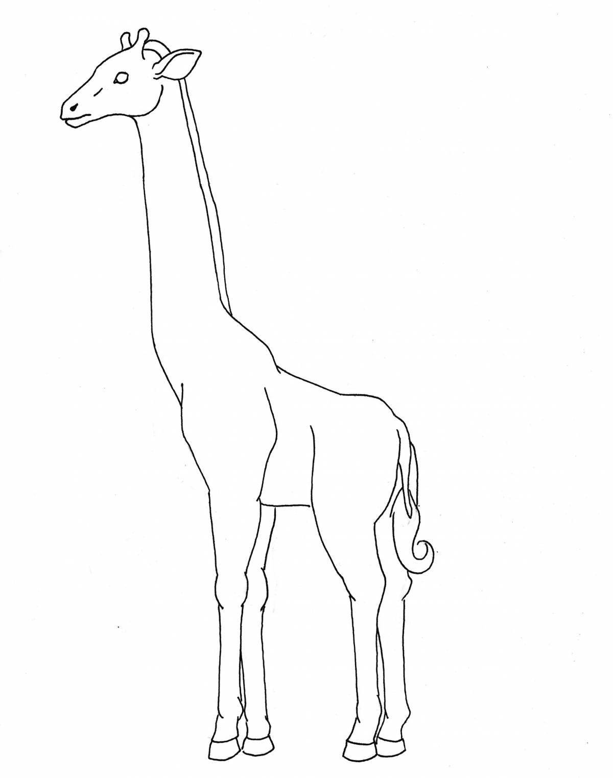 Giraffe without spots for kids #1