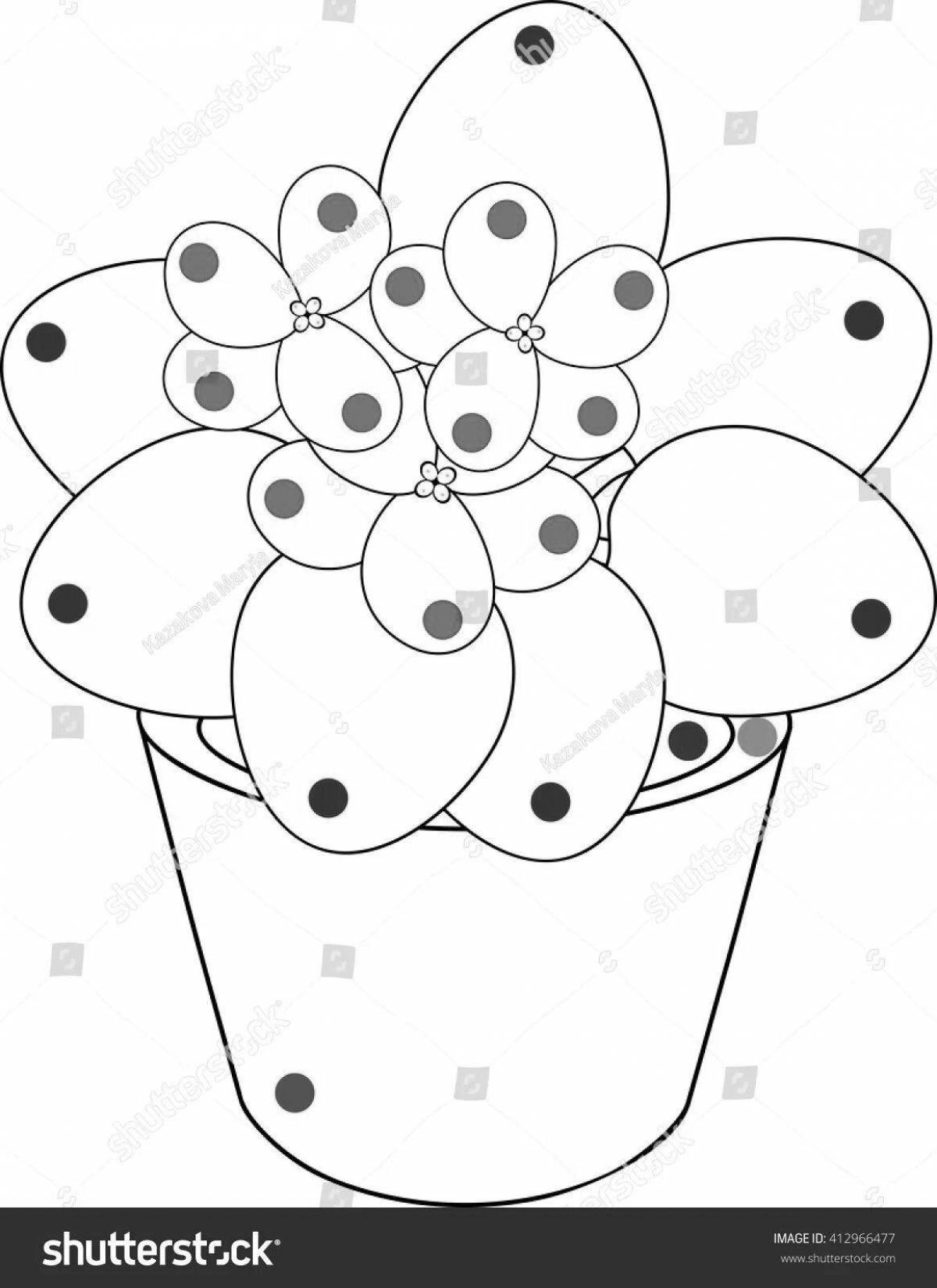 Мерцающая фиалка в горшке для мини