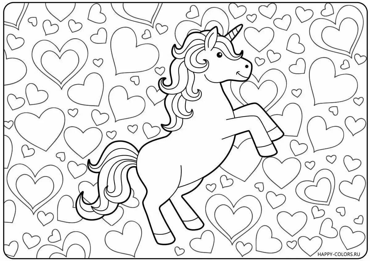 Amazing unicorn coloring book for 5 year old girls