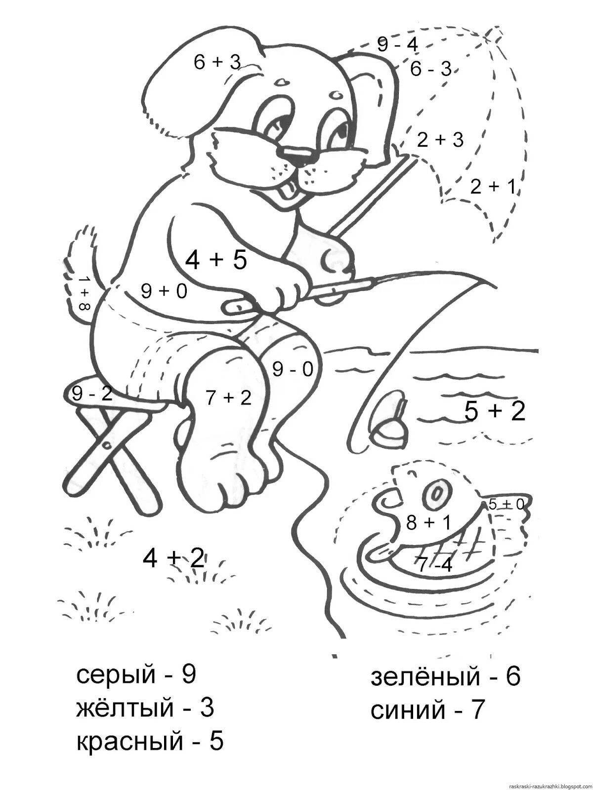 Fun coloring examples for babies