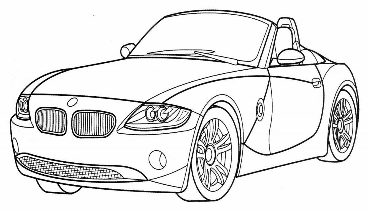 Fun car coloring for kids