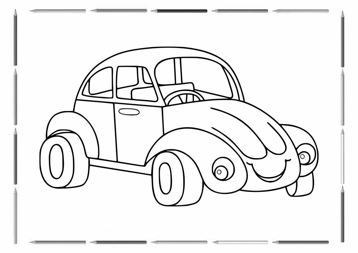 Impressive car coloring book for kids