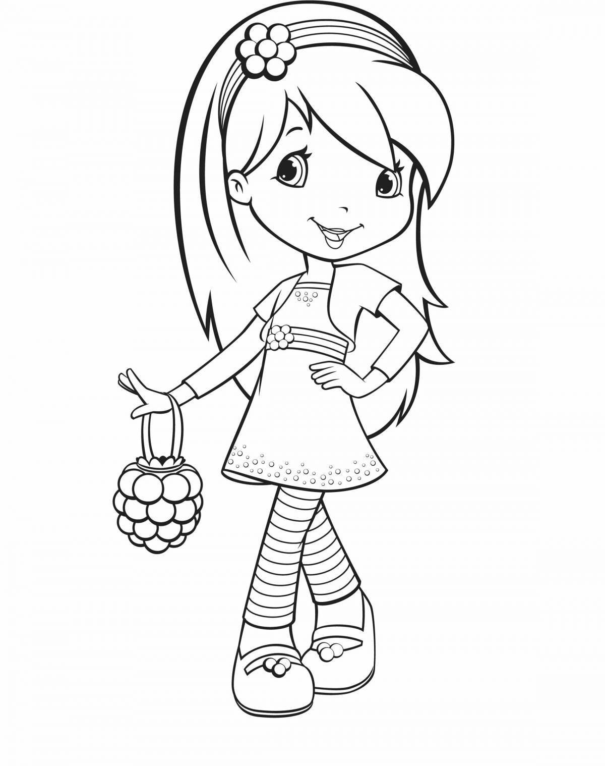 Color-frenzy coloring page for kids 5-6 girls