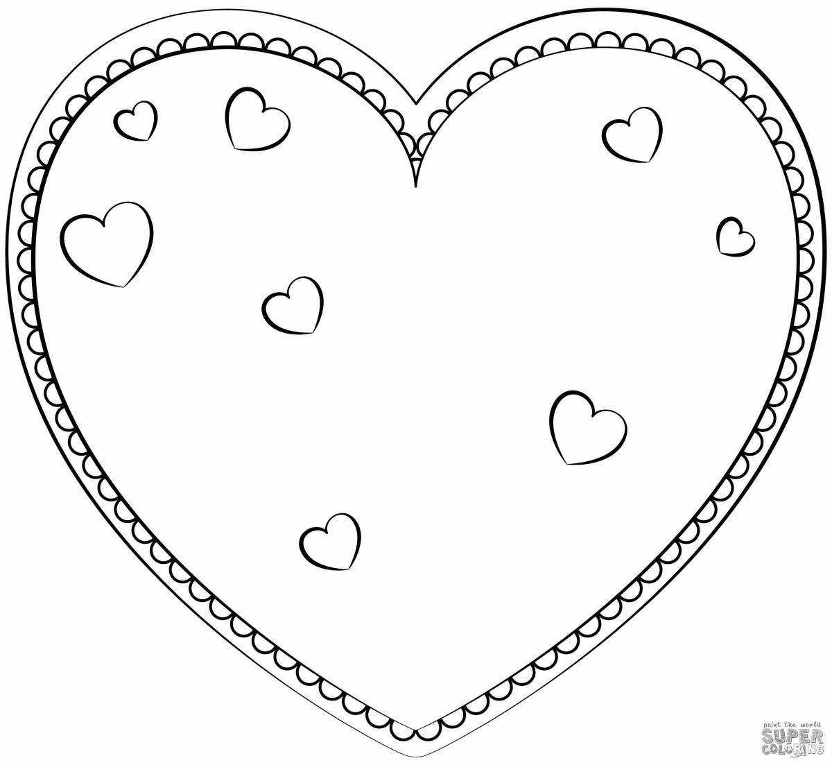 Fun heart coloring book for 5-6 year olds