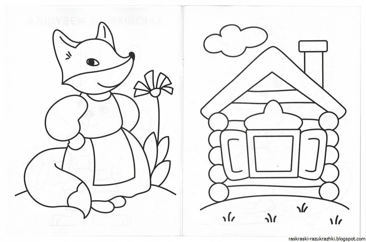 Intriguing fairy tale coloring book