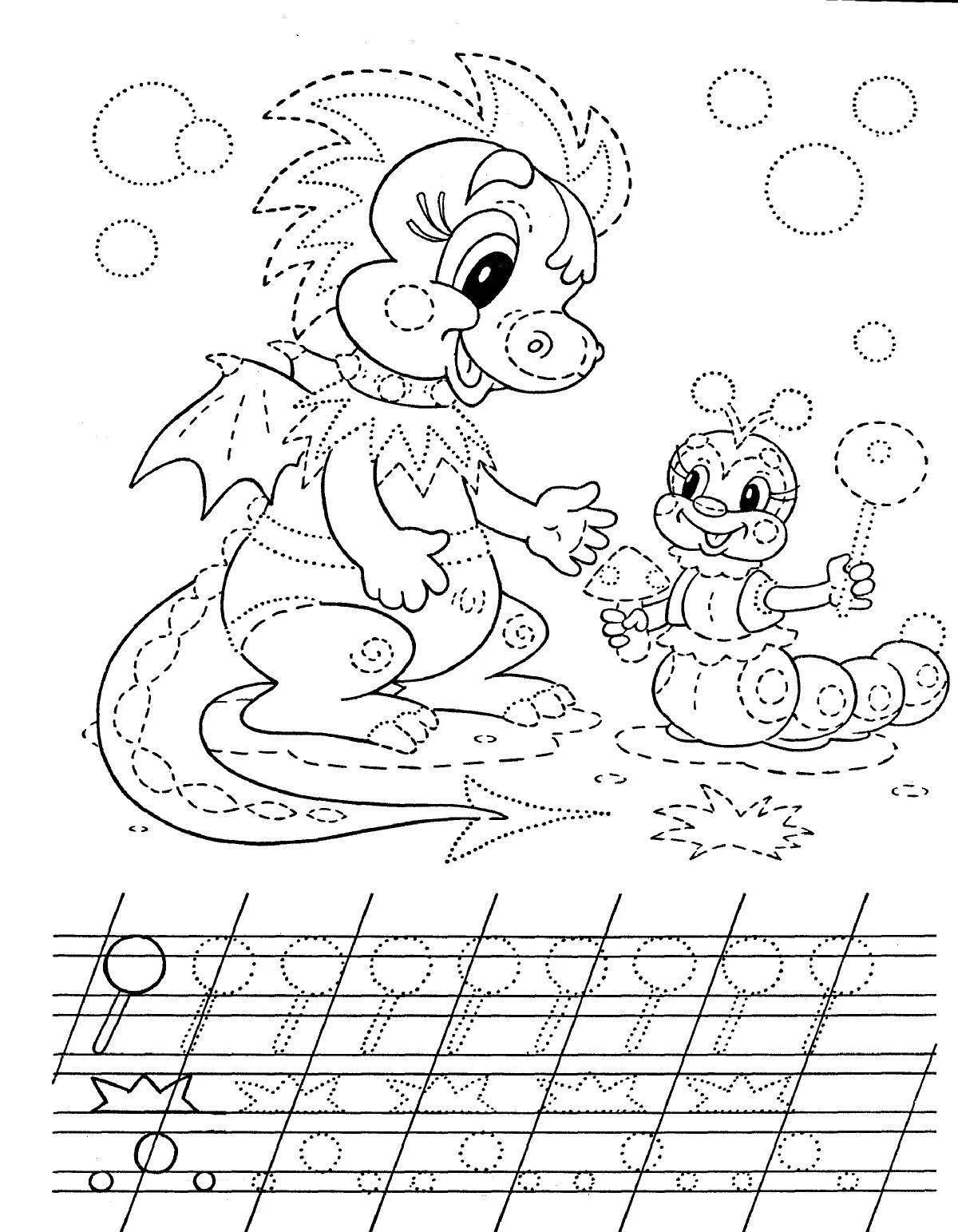 Fun coloring book recipe for 4-5 year olds