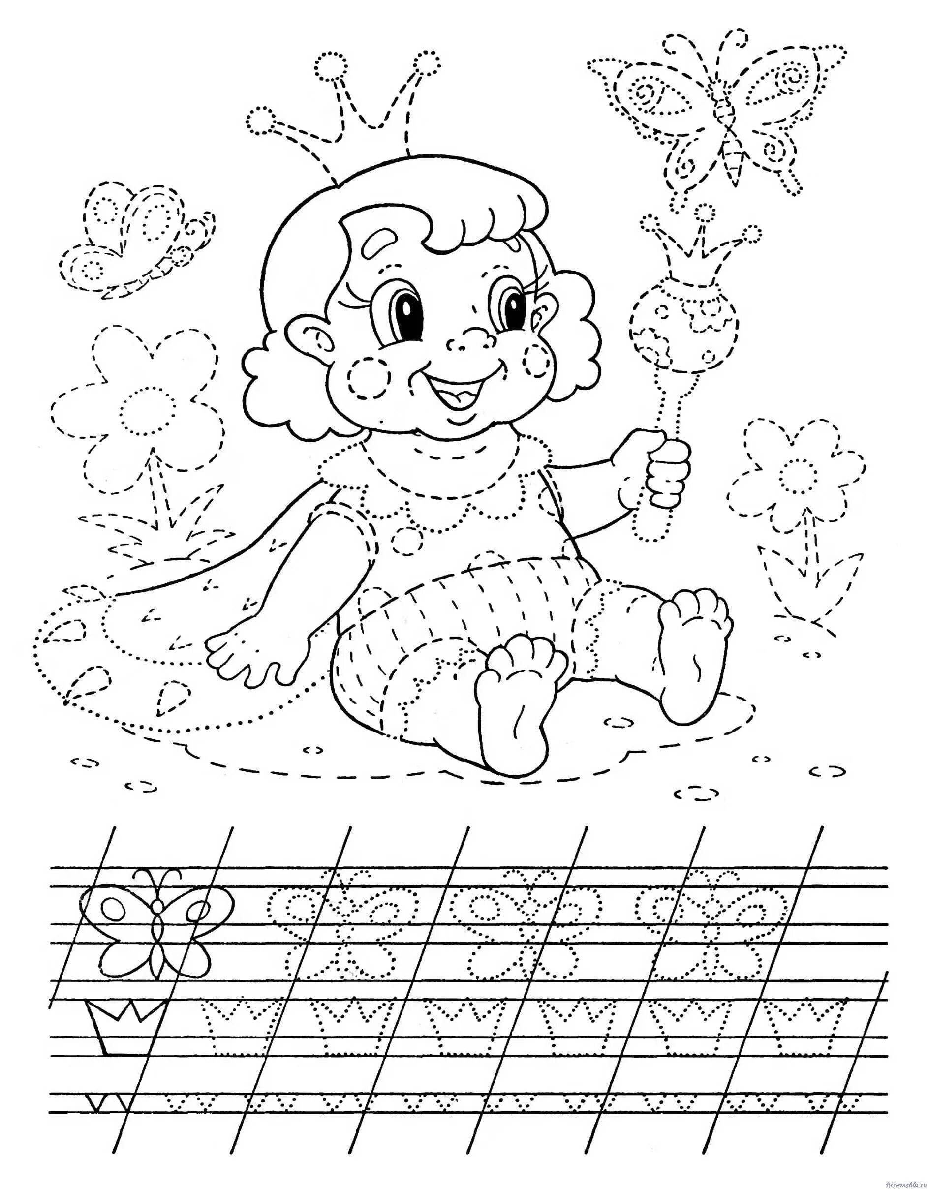 Delightful coloring recipe for children 4-5 years old