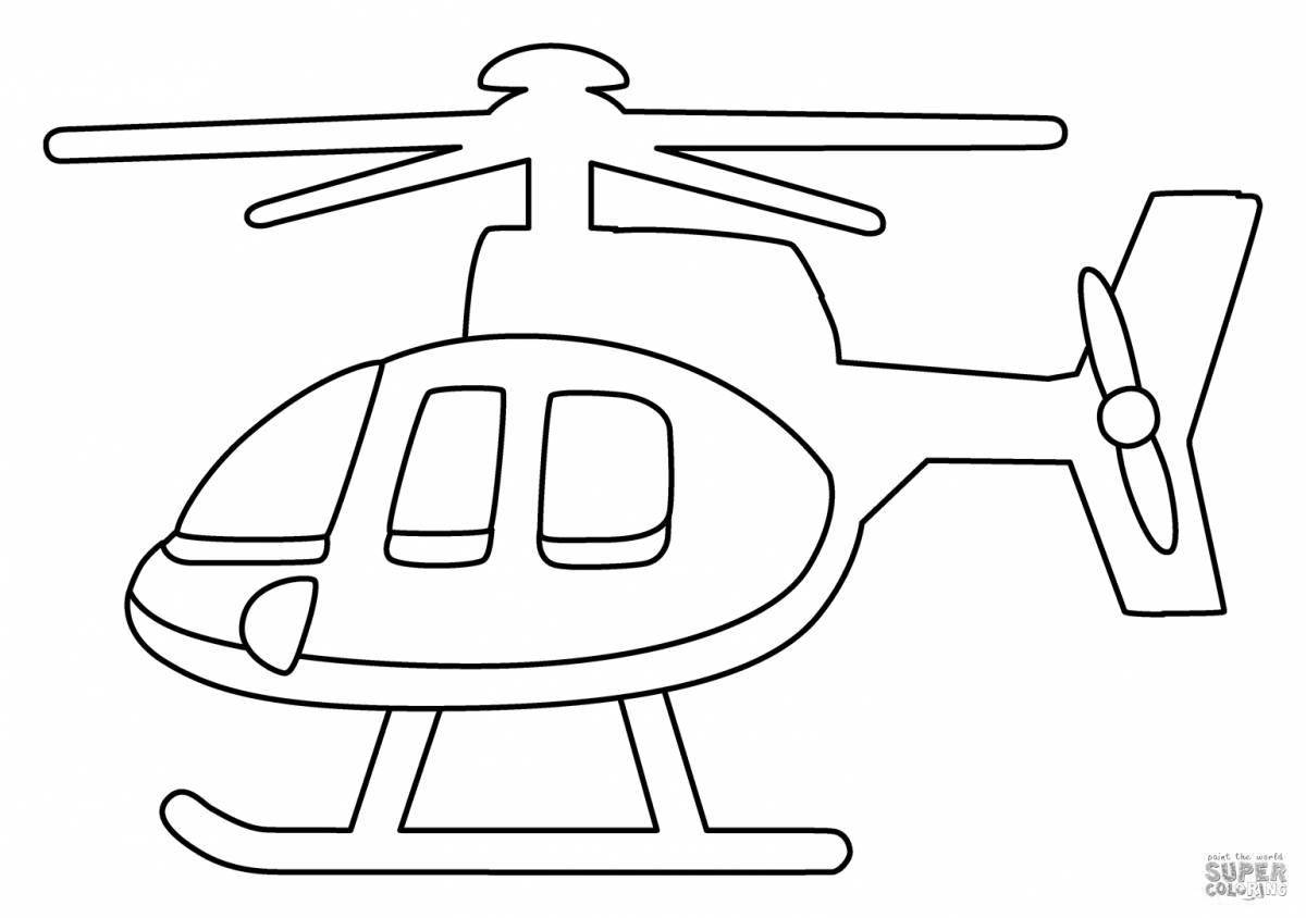 Great helicopter coloring book for 6-7 year olds