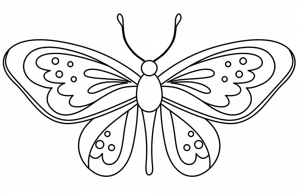 Adorable butterfly coloring book for 2-3 year olds