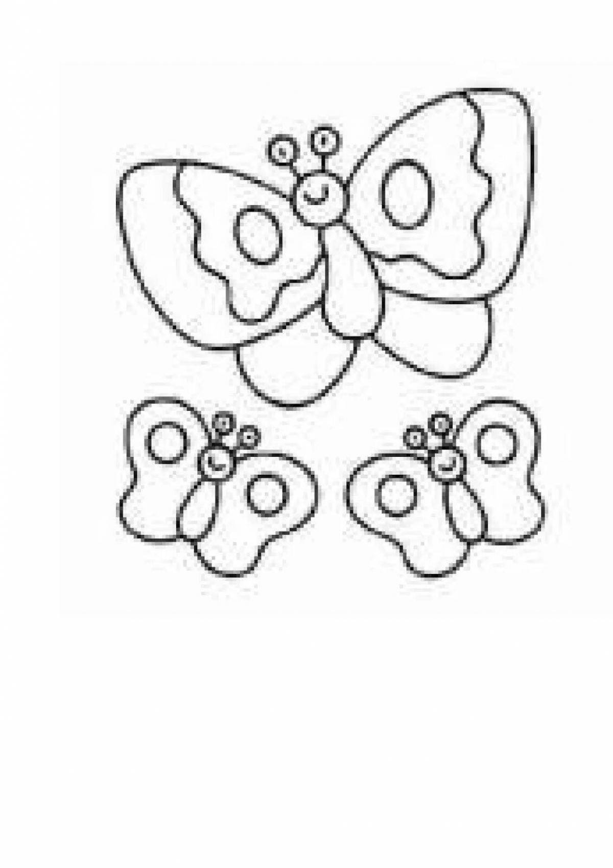 Playful butterfly coloring book for 2-3 year olds