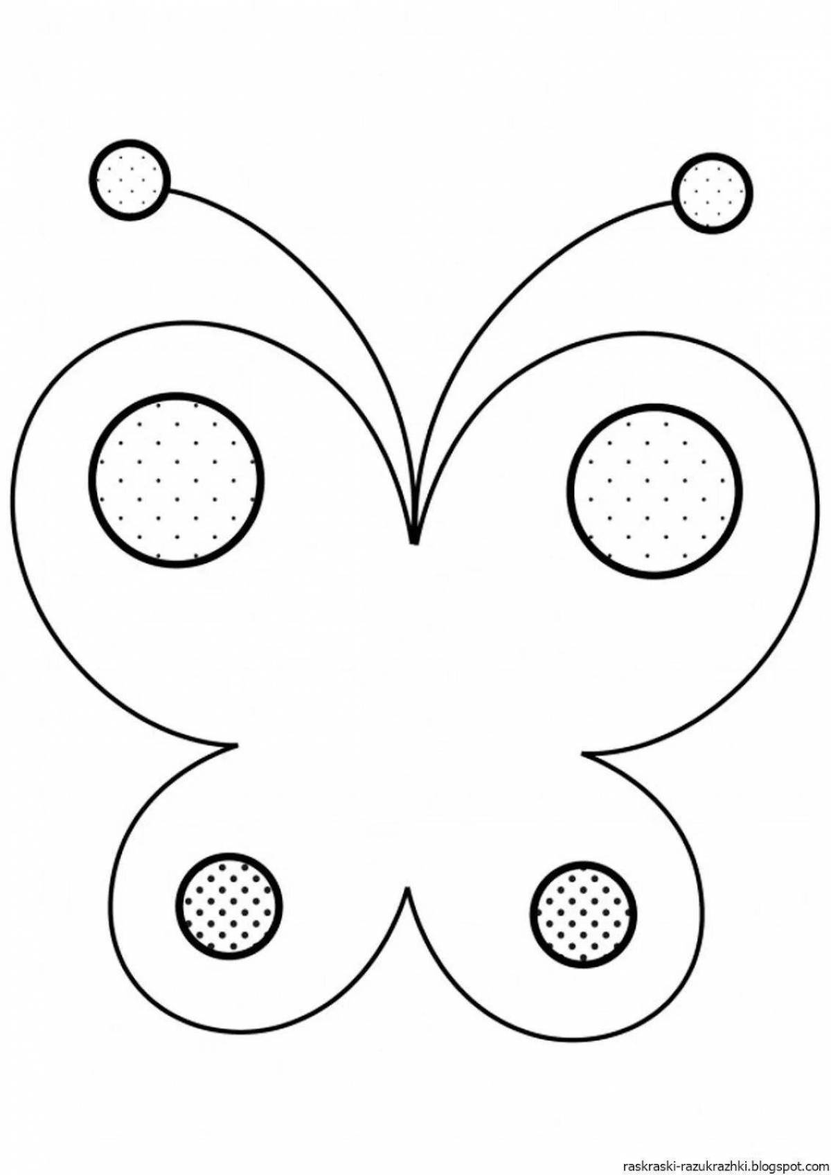 Exquisite butterfly coloring book for 2-3 year olds