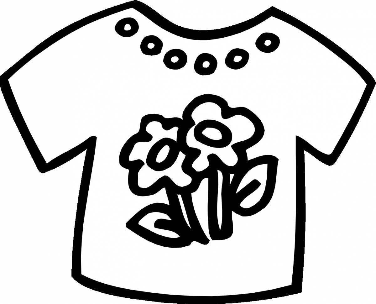 Color Explosion Clothes Coloring Page for 2-3 year olds