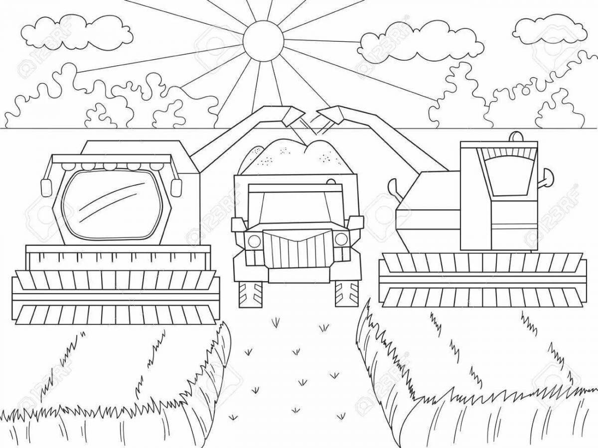Awesome combine coloring page for little ones