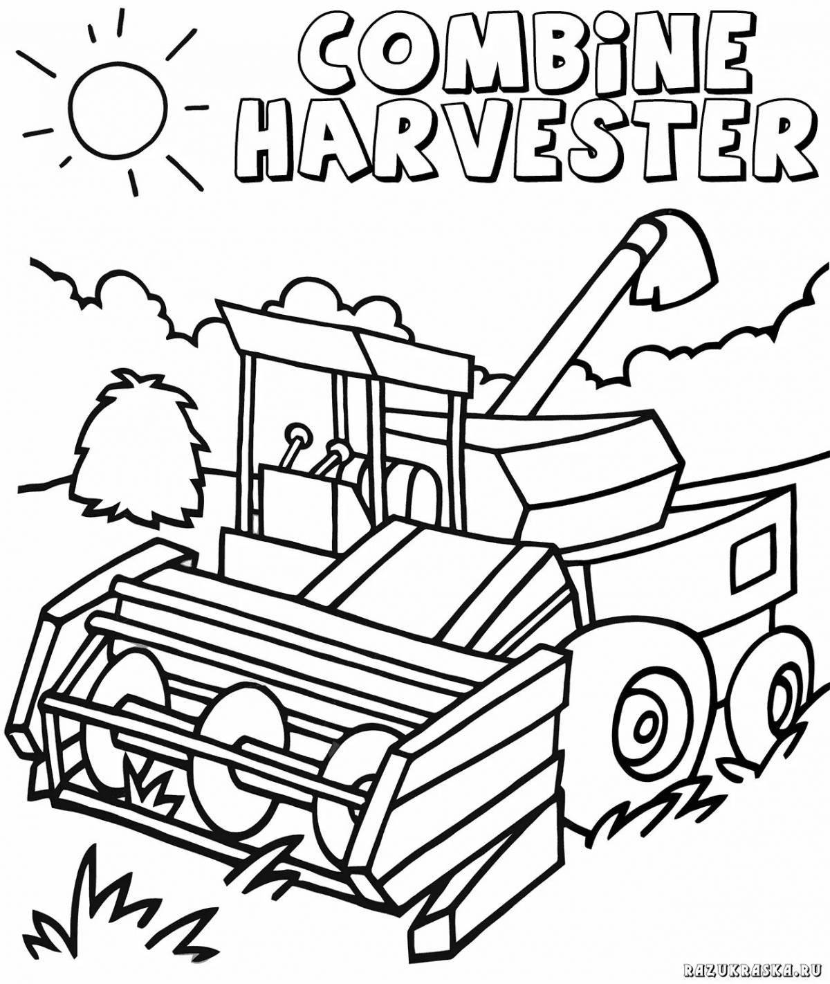 Sweet harvester coloring book for kids