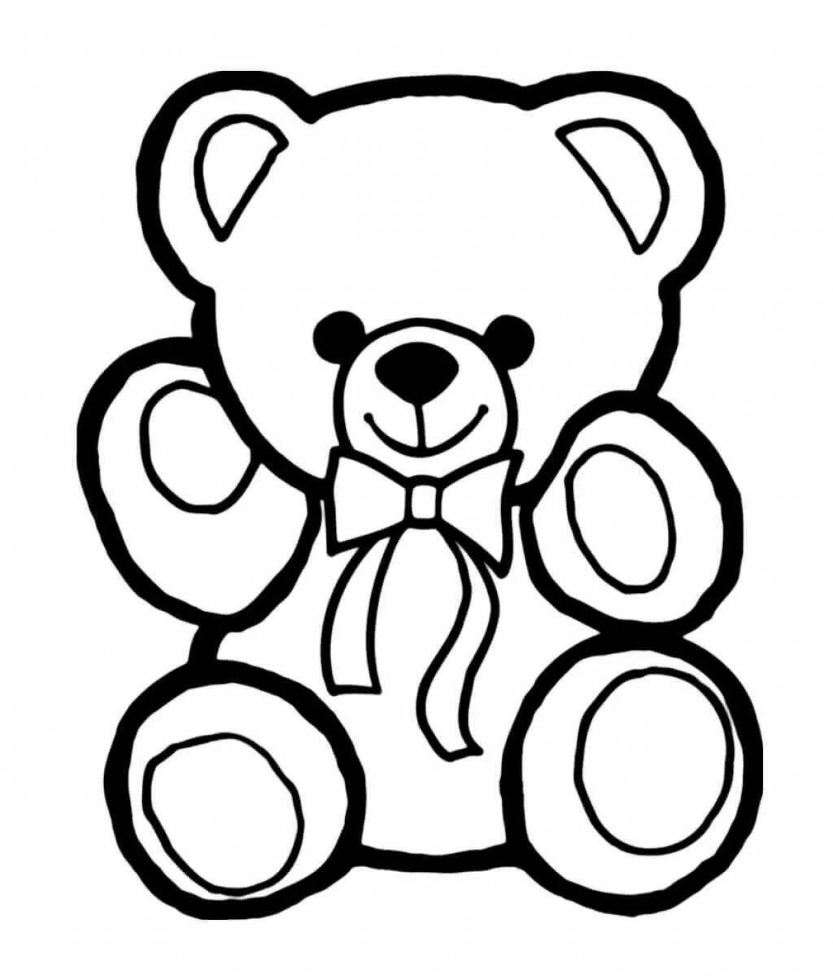 Creative coloring bear for children 4-5 years old