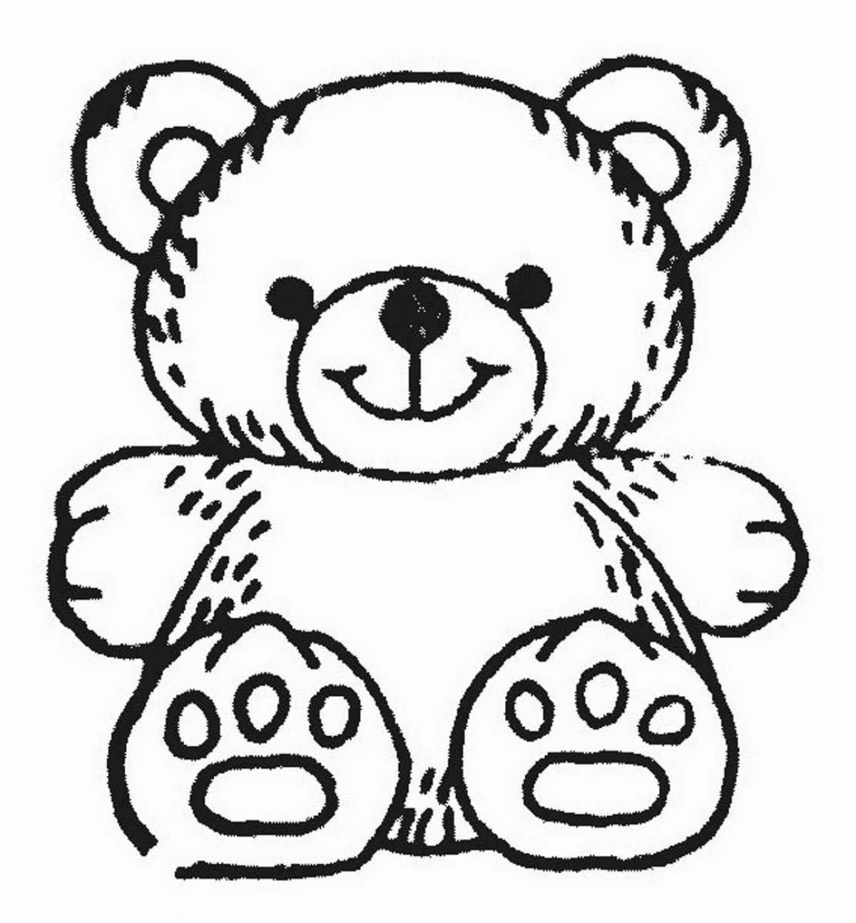 Color-frenzy coloring page bear for children 4-5 years old