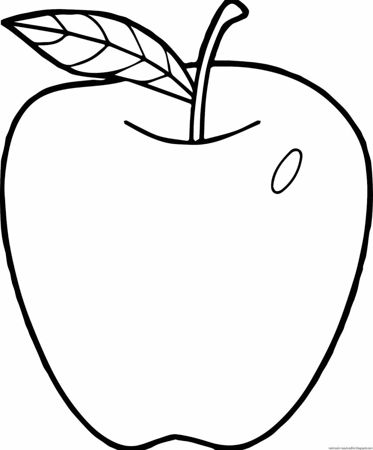 Увлекательная раскраска apple для детей 4-5 лет