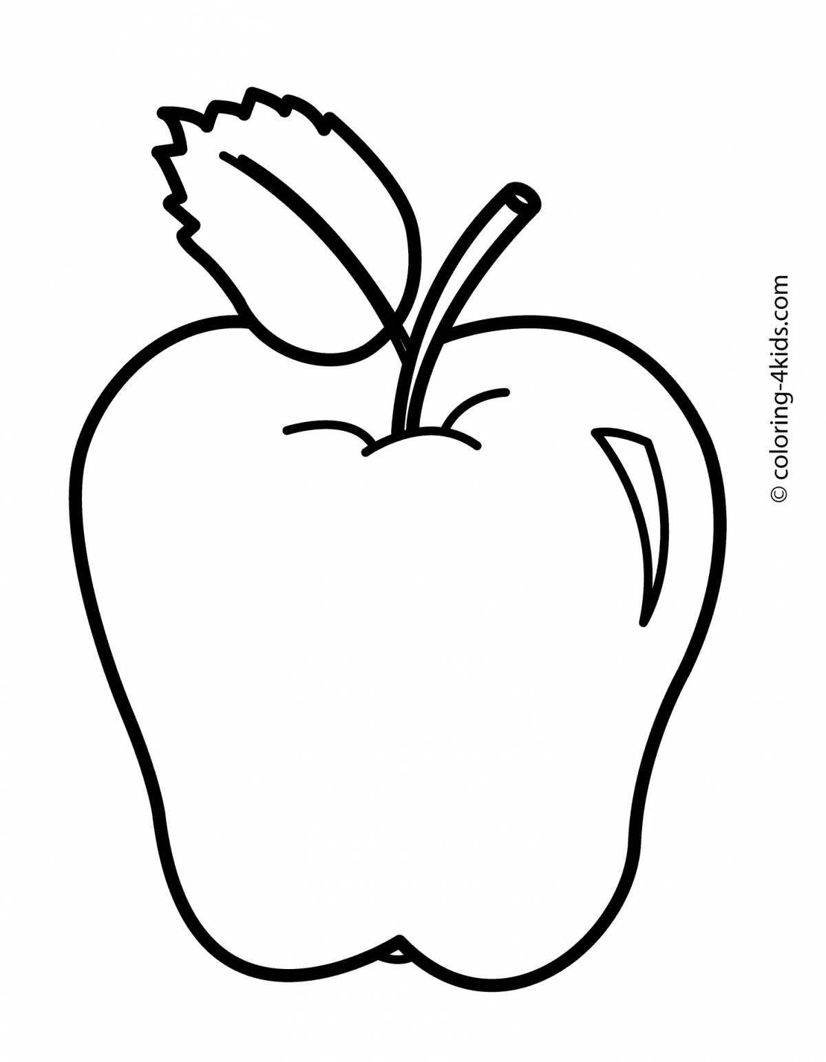 Креативная раскраска apple для детей 4-5 лет