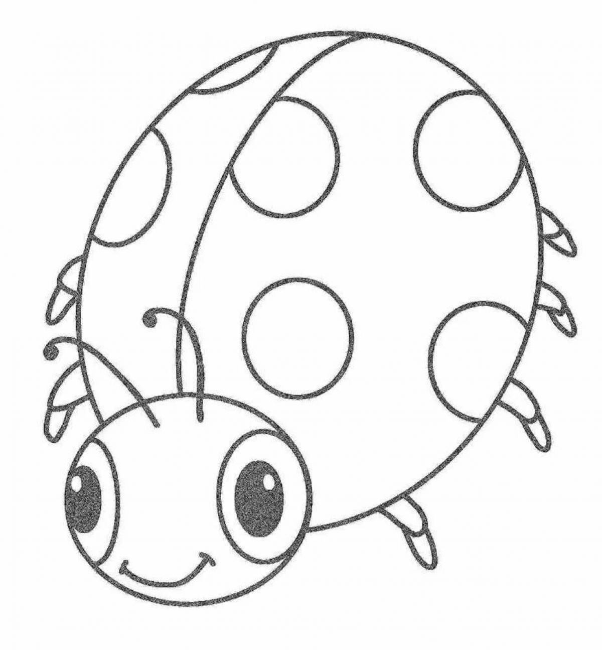 Adorable ladybug coloring book for kids 6-7 years old