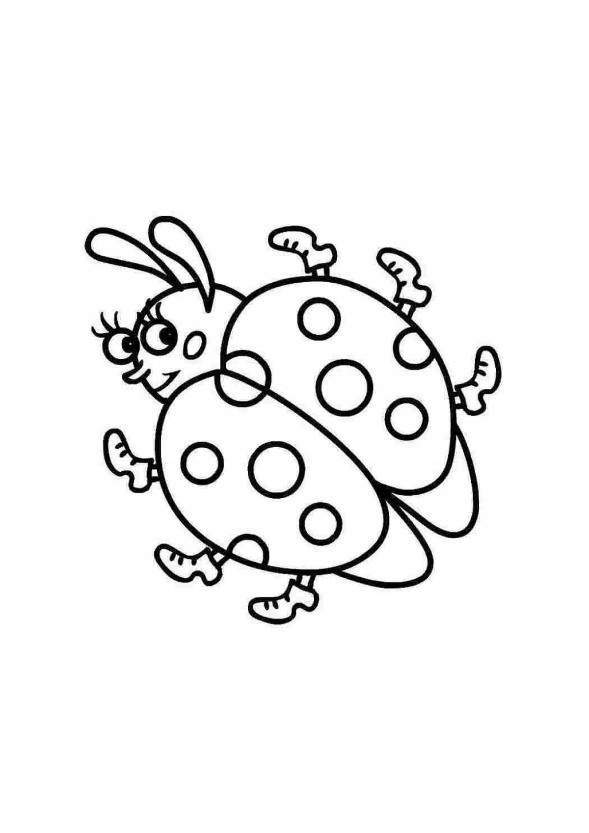 Adorable ladybug coloring book for kids 6-7 years old