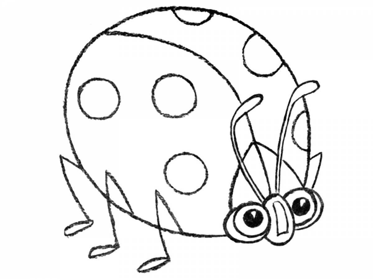 Great ladybug coloring book for 6-7 year olds