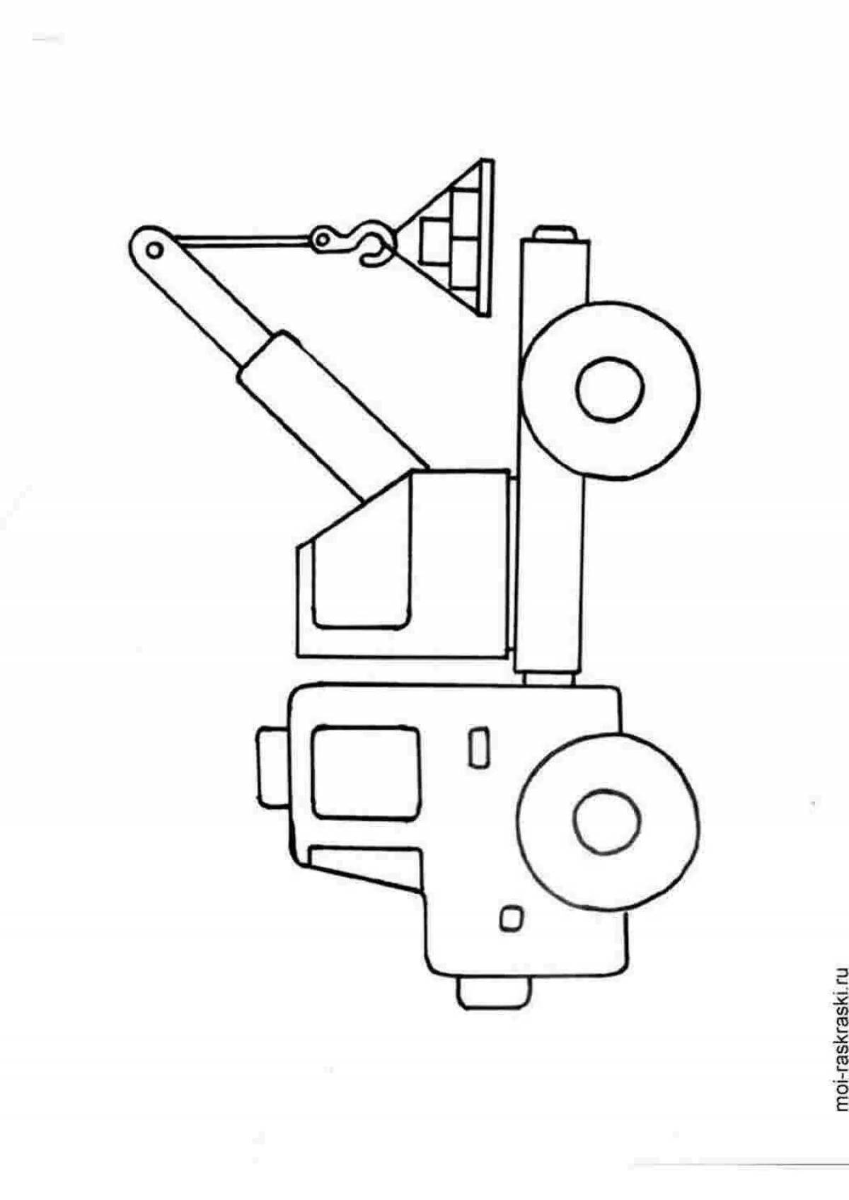 Innovative crane coloring book for 3-4 year olds