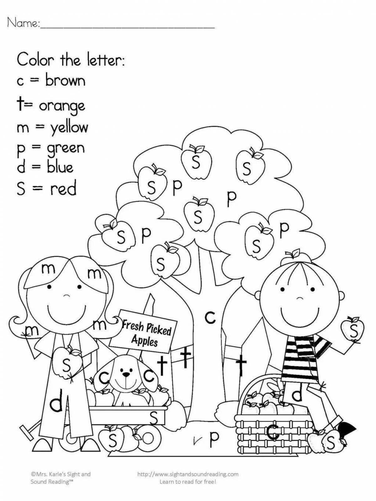 A fascinating coloring book with a task for grade 2