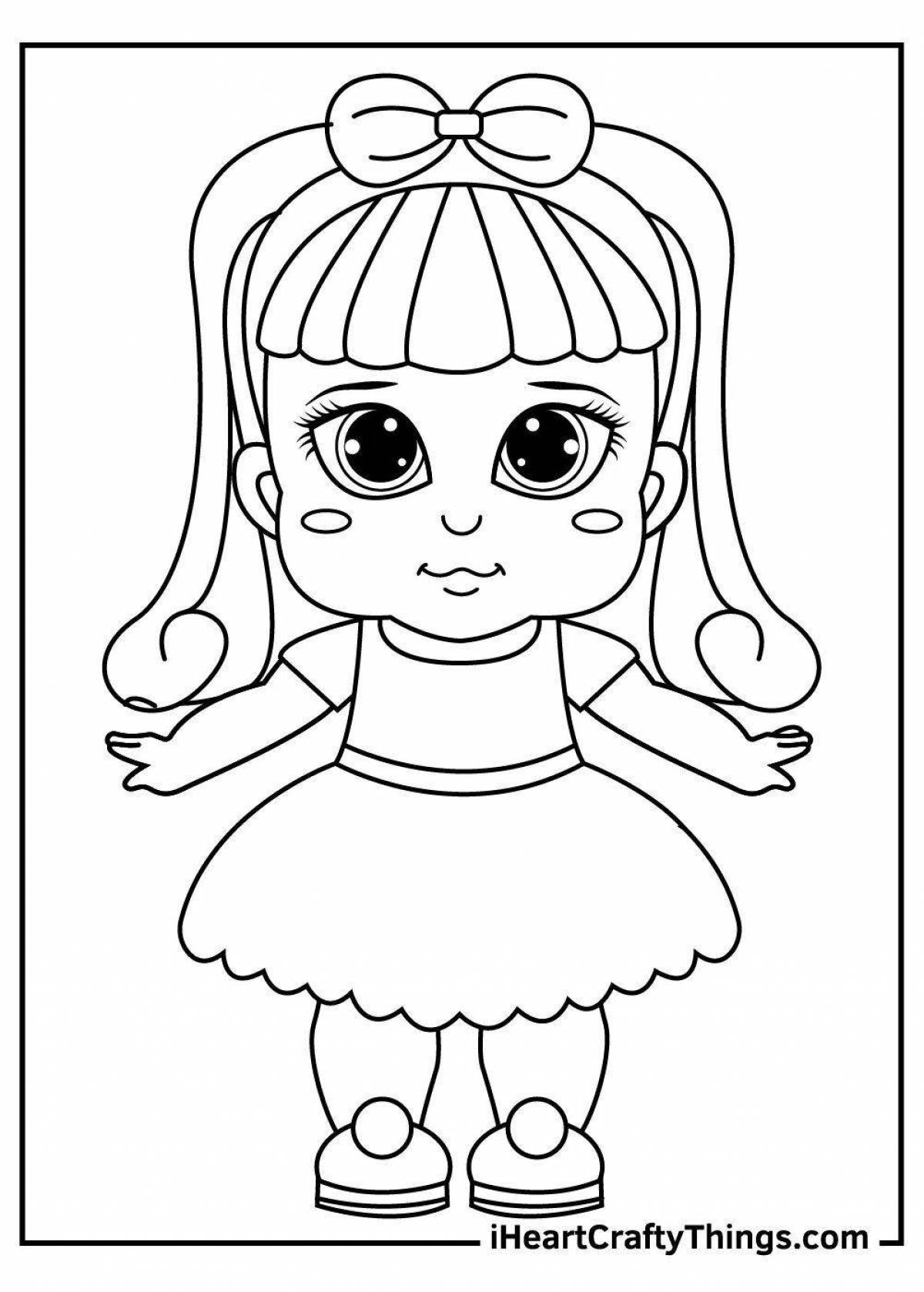 Fun coloring doll for 6-7 year olds