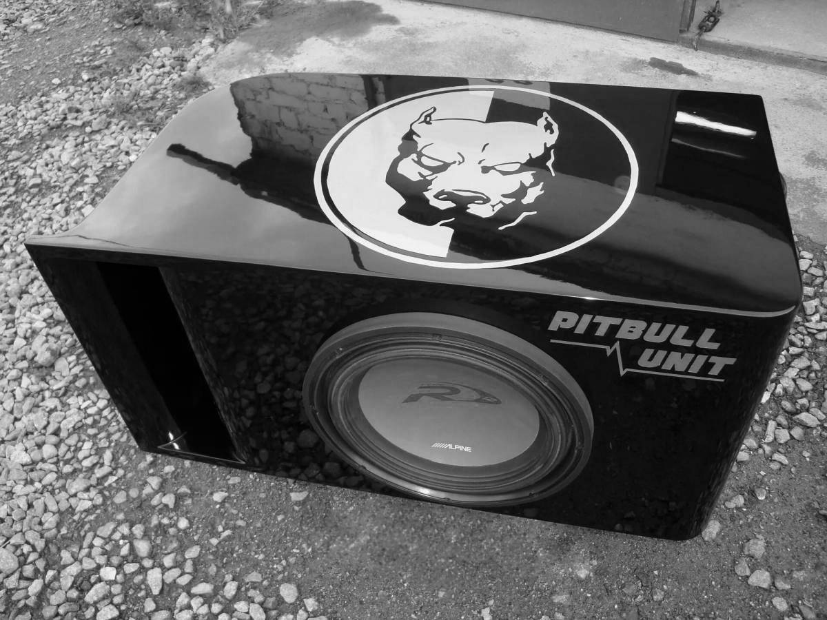Subwoofer shiny box coloring page