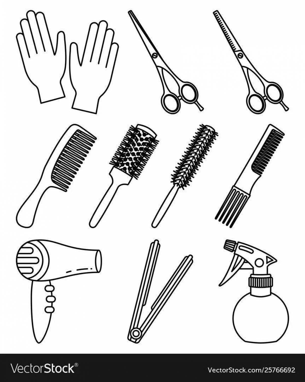 картинки для дошкольников инструменты парикмахера